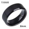4mm 6mm 8mm Black Tungsten Cardide Ring Men High Polished Edges Wedding Band Engagement Rings For Women Male Jewelry Comfort Fit