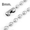 4mm/6mm/8mm Stainless Steel Bead Chain big Ball punk Necklace Women Choker Long (35cm-90cm) ball Necklaces For Men/women