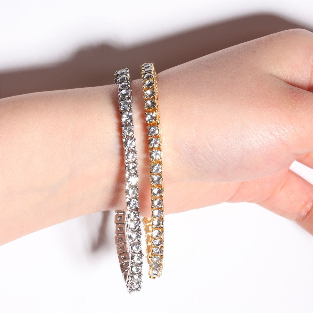 4mm Crystal Rhinestone Choker Necklace Women Wedding Accessories Tennis Chain Chokers Jewelry Collier Femme