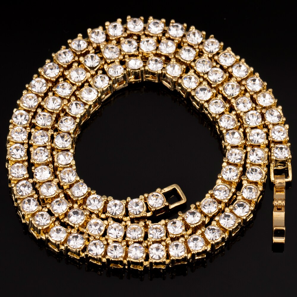 4mm Crystal Rhinestone Choker Necklace Women Wedding Accessories Tennis Chain Chokers Jewelry Collier Femme