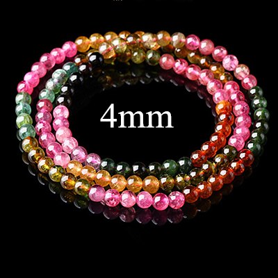 4mm Tourmaline Natural Bracelets For Women Girls Gift Coachella Bohemian Natural Stone Bracelet Bracciali