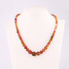 4pcs Wholesale 48cm 6mm-14mm Round Agate Beads Crystal Necklace Natural Stone Power Stones Women Jewelry Short Necklace Chakra