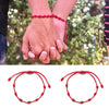 4pcs/set  Handmade 7 Knots Red String Bracelet for Protection lucky Amulet and Friendship Braid Rope Wristband Jewelry