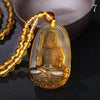 4pcs   Citrine Necklace Natural Stone Pendant Buddha Guardian Chain Crystal Gravity Falls Lucky Gift clothing statue 4pc