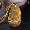 4pcs   Citrine Necklace Natural Stone Pendant Buddha Guardian Chain Crystal Gravity Falls Lucky Gift clothing statue 4pc