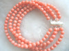 4rows pink coral round 4mm bracelet 7.5inch   beads nature gemstone