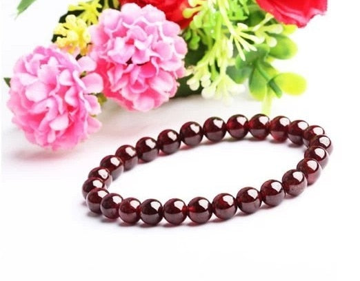 5-11mm Grade A Natural Garnet Beads Bracelet Jewelry Fine Beaded Bracelets Jewelry For Women Gift With Certificate Drop Shipping