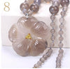 5*5CM Natural Women Necklace Men Flowers Pendant Crystal Power Female Short Amber Necklace Statement Fine Jewelry Fashion Gift