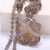 5*5cm Natural stone Flower Agate Amber Pendant Bohemian Tribal Jewelry Beaded Choker Vintage Crystal statement Necklace jewelry