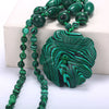 5*5cm coral turquoise Natural Crystal Necklace Malachite Flower Pendant lapis lazuli beads natural necklace Gemstone Love Heart