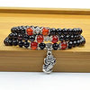 5-6mm GradeA Natural Garnet beaded Bracelet Tibetan Buddhist 108 Prayer Beads Necklace Gourd Mala Prayer Bracelet for Meditation