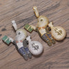 5 Colors Large Size  Brass CZ stone pendant Hip hop Necklace Jewelry Bling Bling Iced Out CN044
