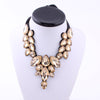 5 Colors Statement Black Ribbon V Shape Water Drop Big Gem Bib Necklaces Rhinestone Crystal Choker Necklaces Pendants For Women