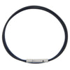5 Sizes Black Leather Cord Wax Rope Chain DIY Stainless Steel Tube Clasp Necklace Jewelry Accessories 2MM