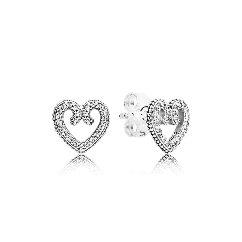 5 Style 925 Sterling Silver Earrings With Crystal Hollow Heart Crown Smiley Face Earrings For Women Wedding Jewelry