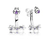 5 Style 925 Sterling Silver Earrings With Crystal Hollow Heart Crown Smiley Face Earrings For Women Wedding Jewelry
