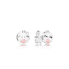 5 Style 925 Sterling Silver Earrings With Crystal Hollow Heart Crown Smiley Face Earrings For Women Wedding Jewelry