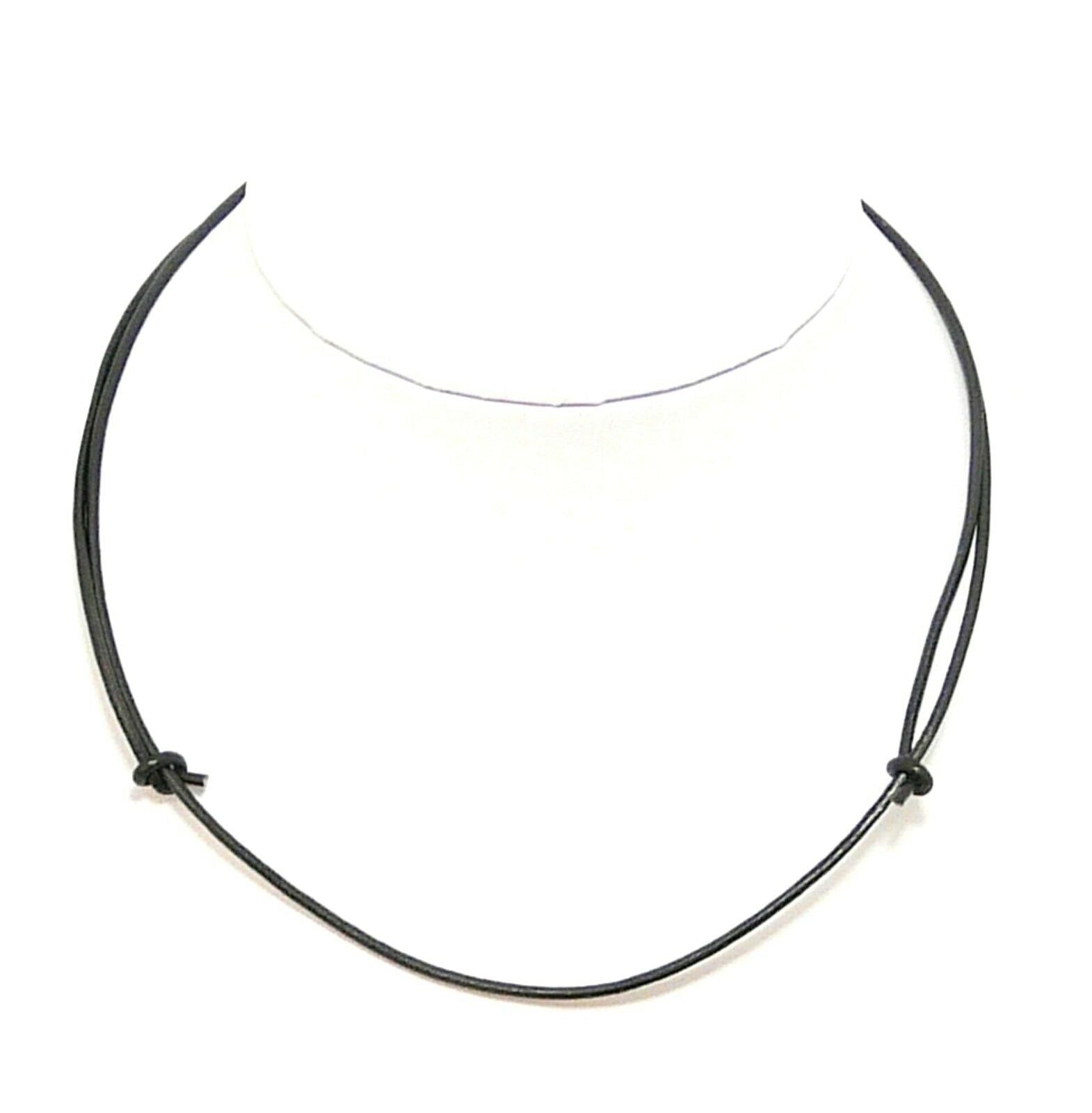 5 x Black Hemp Cord Pendant Necklace Chain Choker String Knot Ropes Bulk Adjustable  Slide Cord Necklace 1.0/1.5/2.0MM