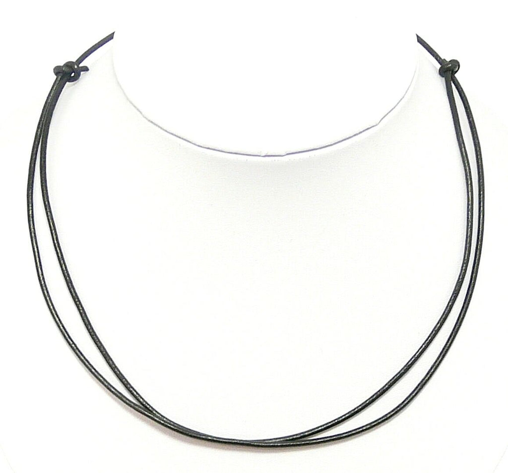 5 x Black Hemp Cord Pendant Necklace Chain Choker String Knot Ropes Bulk Adjustable  Slide Cord Necklace 1.0/1.5/2.0MM