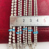 5 yards/bag Super bright encryption clear crystal SS6-SS16(2mm-4mm) silver rhinestones chain,diy clothing accessories