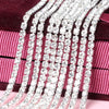 5 yards/bag Super bright encryption clear crystal SS6-SS16(2mm-4mm) silver rhinestones chain,diy clothing accessories