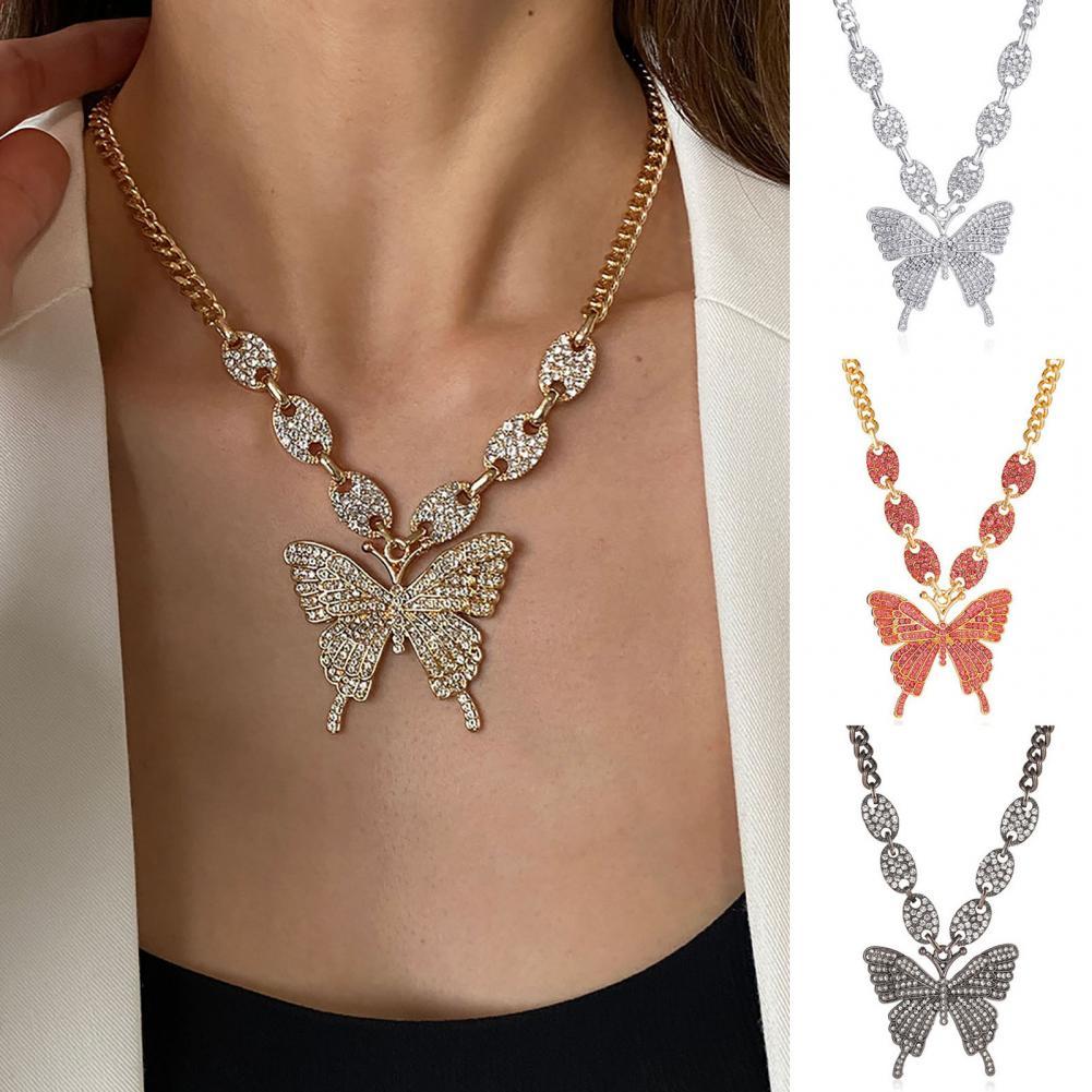 50% Sales Collarbone Chain Portable Durable  Hip-hop Skin-friendly Polished Vintage Exaggerated Necklace for Date