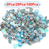50Pcs/100Pcs Sparkling Mixed Random Delivery Charm Beads Original Brand Bracelet Necklaces Women Jewelry Accessories