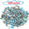 50Pcs/100Pcs Sparkling Mixed Random Delivery Charm Beads Original Brand Bracelet Necklaces Women Jewelry Accessories