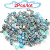 50Pcs/100Pcs Sparkling Mixed Random Delivery Charm Beads Original Brand Bracelet Necklaces Women Jewelry Accessories