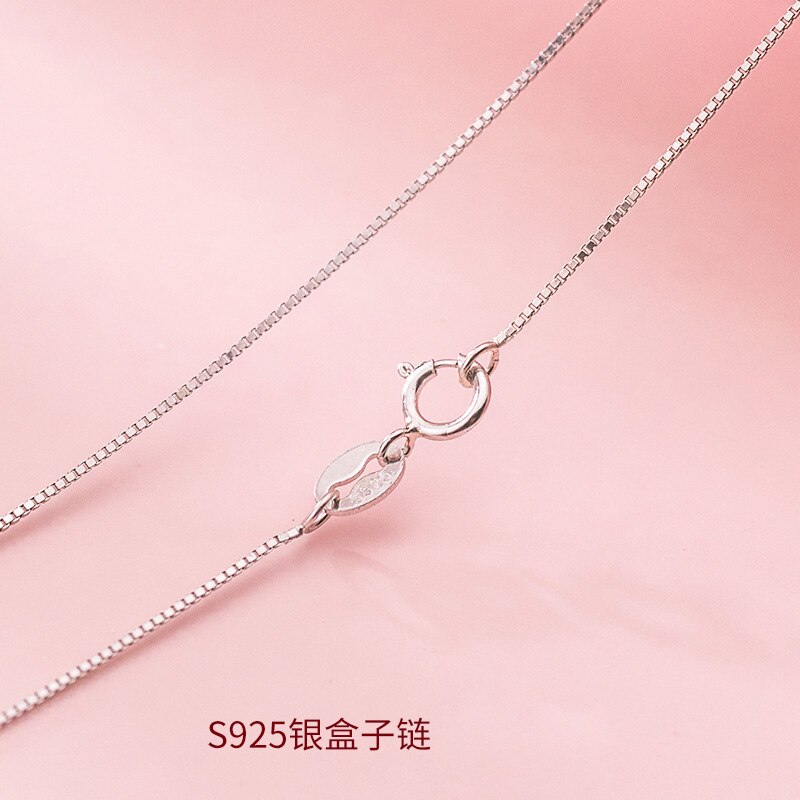 50cm 55cm 60cm Female Necklace For Women On Neck Silver 925 Chain Necklaces Women Pendant Girls  Jewelry Minimalist