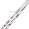 50cm 60cm 70cm Figaro Link Chain Jewelry Classic Curb Necklace 3-6MM Stainless Steel Silver Color Chain for Men Women