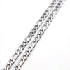 50cm 60cm 70cm Figaro Link Chain Jewelry Classic Curb Necklace 3-6MM Stainless Steel Silver Color Chain for Men Women
