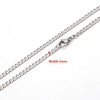 50cm 60cm 70cm Figaro Link Chain Jewelry Classic Curb Necklace 3-6MM Stainless Steel Silver Color Chain for Men Women