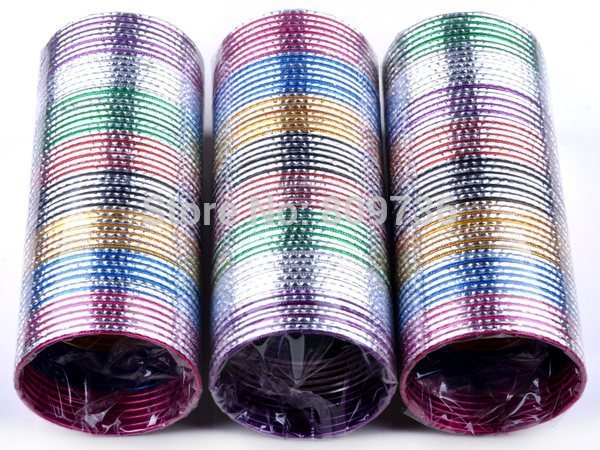 50pcs-lot-Wholesale-Loop-Bracelet-Indian-Dance-Thin-Bangle-Cuff-Chromatic-Aluminum-Craved-Charm-Bracelet-Women