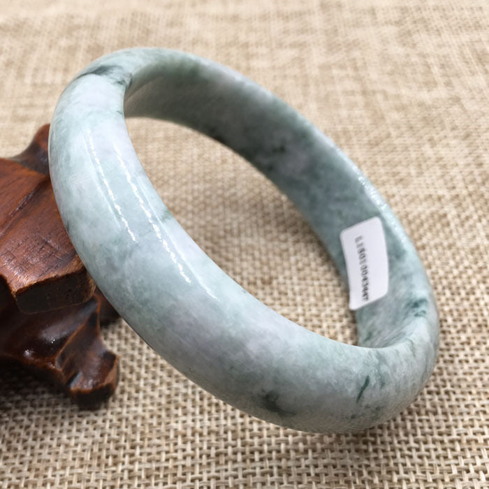 57~63mm Certified Grade A Natural Green Jadeite stone Gems Bracelet Bangle