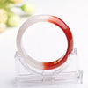 58-66mm Inner Diameter Grade A High Quality Natural White Red Agate Bangle Fine Gemstone Agate Bracelet Jewelry For Women Gifts