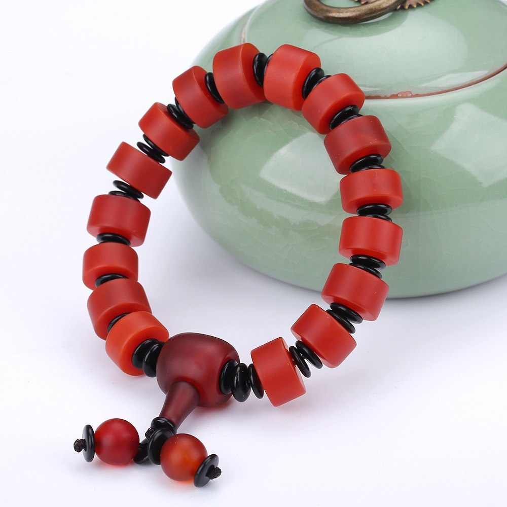 5A Natural Reiki Agate Chakra Bracelet Men Healing Balance Beads Reiki Buddha Prayer Yoga White Jade Charm Father Boyfriend Gift