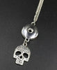 5PCS/Lot Sugar skull Necklaces &Pendants skull 18mm Snap Button Pendant Necklace Link Chain Necklace Statement Jewelry