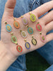 5PCS, Oval Colorful Virgin Mary Pendant Charms Necklace Gold Accessories For Woman Lady Gifts