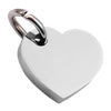 5Pcs/Lot  Stainless Steel Blank Heart Dog Tag Charm 9*9mm Mirror Polished Pendant Necklace Jewelry Makings