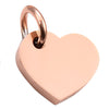 5Pcs/Lot  Stainless Steel Blank Heart Dog Tag Charm 9*9mm Mirror Polished Pendant Necklace Jewelry Makings