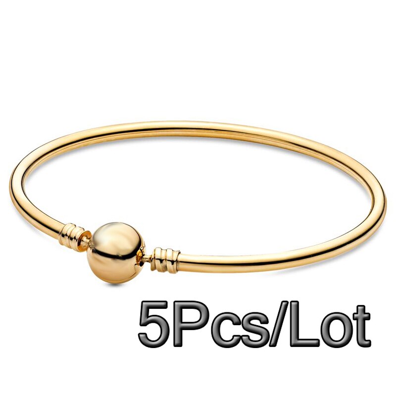 5Pcs/Lot Silver Color Chain Charm Bracelets With 17/19/21cm Brand Bracelet Bangles For Women Men Pulseras Jewelry Gift