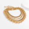 5Pcs/Set Punk Statement Short Collar Clavicle Chain Choker Necklace For Women Men Multi Layer Curb Cuban Link Chain Jewelry Gift