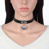 5Styles Spike Choker Gothic PU Leather Cross Sun Key Heart Necklace Rock Punk Chocker Statement Jewelry  Women Collar Necklace