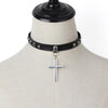 5Styles Spike Choker Gothic PU Leather Cross Sun Key Heart Necklace Rock Punk Chocker Statement Jewelry  Women Collar Necklace
