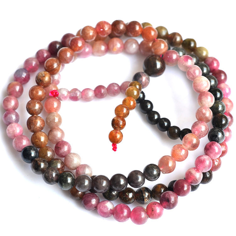 5mm Natural tourmaline Round beads Bracelet jewelry Fine Beaded Bracelets Jewelry For women Gift with certificate Drop Shipping
