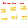 5pair/lot Stainless Steel Stud Earrings Ear Cuff Jewellery For Wedding Round Ball Ear Cuff For DIY Jewelry Finding F2259