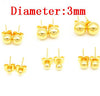 5pair/lot Stainless Steel Stud Earrings Ear Cuff Jewellery For Wedding Round Ball Ear Cuff For DIY Jewelry Finding F2259