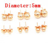 5pair/lot Stainless Steel Stud Earrings Ear Cuff Jewellery For Wedding Round Ball Ear Cuff For DIY Jewelry Finding F2259