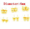 5pair/lot Stainless Steel Stud Earrings Ear Cuff Jewellery For Wedding Round Ball Ear Cuff For DIY Jewelry Finding F2259